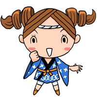 ハッピ姿の女の子のイラスト