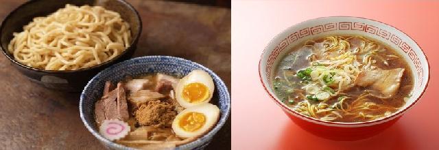 つけ麺とラーメンの画像
